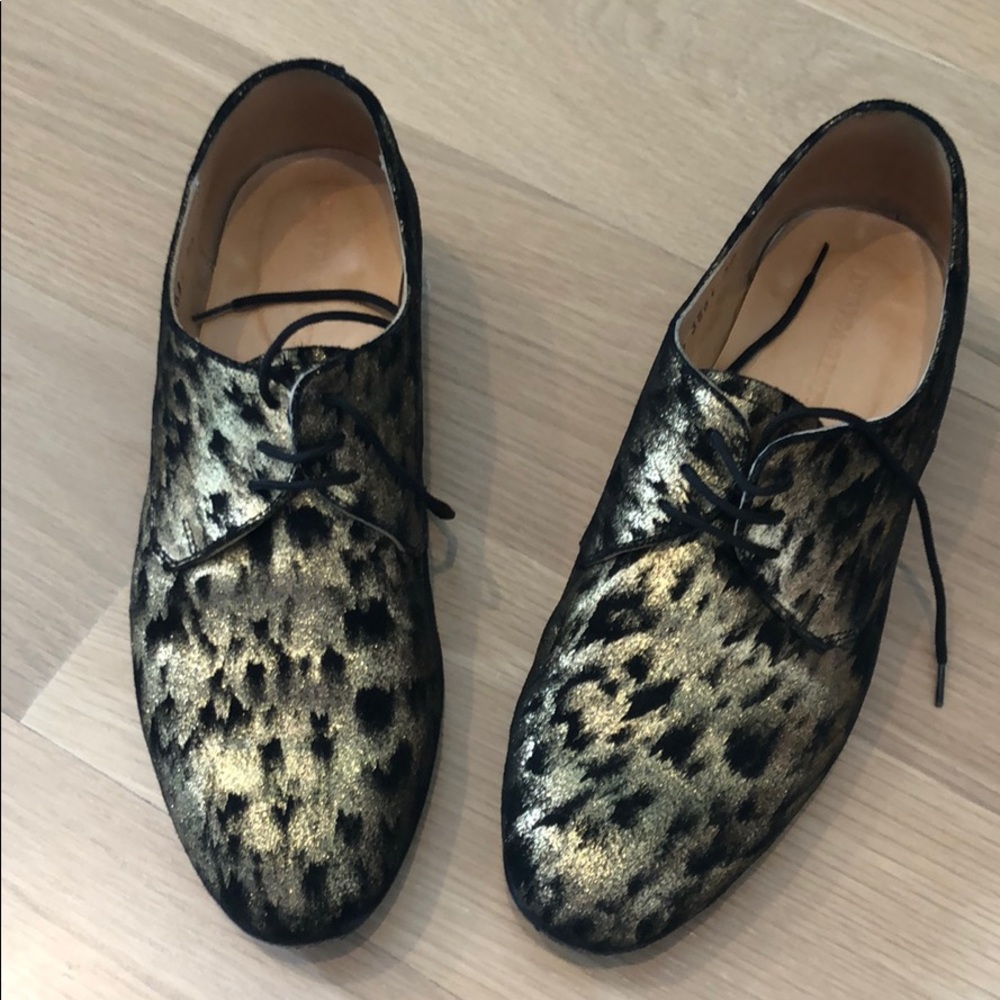 Dieppa Restrepo black/gold painted loafers - 8.5
